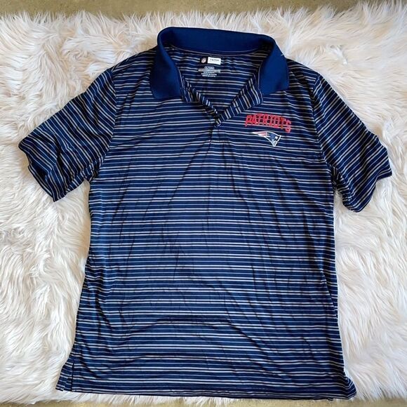 NFL Men’s Patriots Authentic Team Apparel Blue & White Polo w/Logo (XL) - Picture 6 of 14